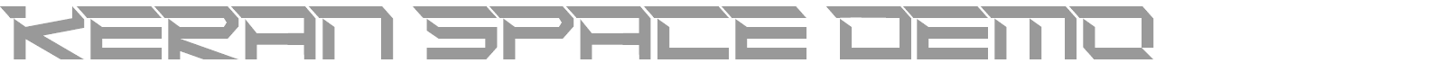 Keran Space font preview